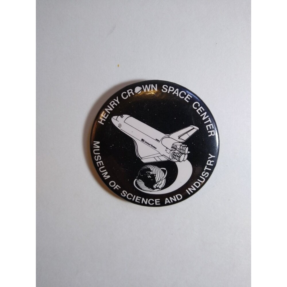 Space Shuttle Henry Crown Space Center Science and Industry Pinback Button 2"